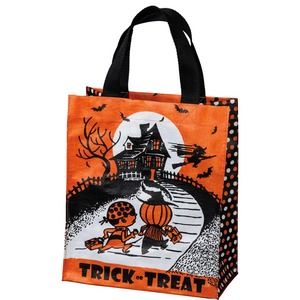Vintage Inspired Halloween Trick Or Treat Tote Bag0